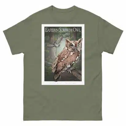 Eastern Screech Owl - Unisex classic tee - Image 6