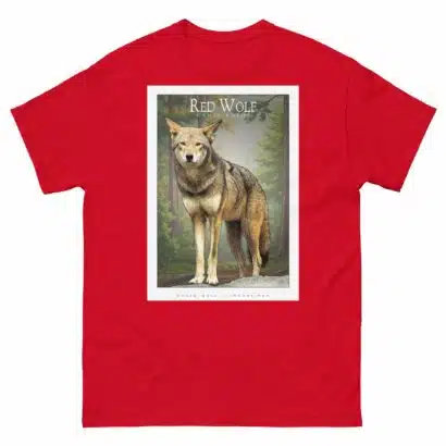 Red Wolf - Unisex classic tee - Image 4
