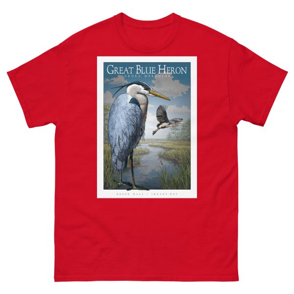 Great Blue Heron - Unisex classic tee - Image 4