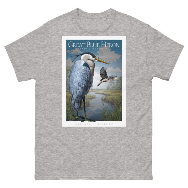 Great Blue Heron - Unisex classic tee - Image 10