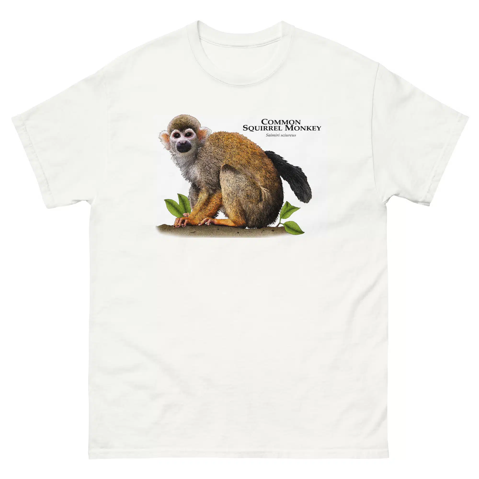 unisex-classic-tee-white-front-67a563a53b3b7.jpg Common Squirrel Monkey - Unisex classic tee - Image 1