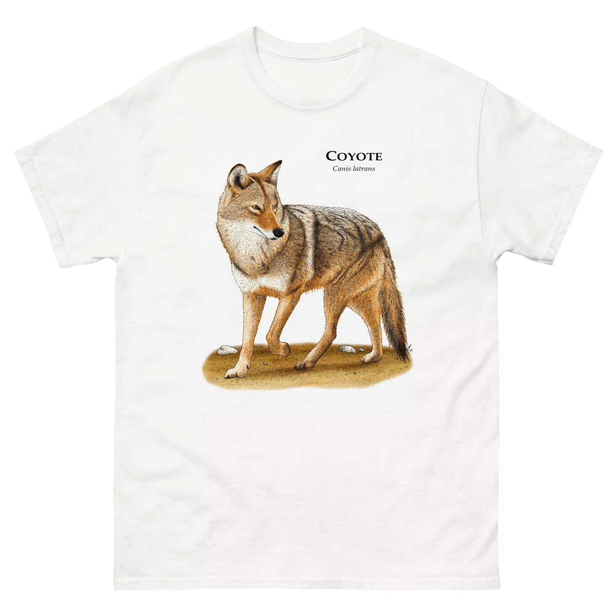 unisex-classic-tee-white-front-67b0f5861fe28.jpg Coyote - Unisex classic tee - Image 1