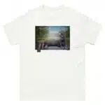 Fine art illustration of a Giant River Otter printed on a high-quality 100% unisex cotton t-shirt.
