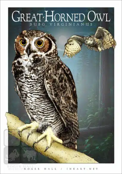 Great-Horned Owl - Unisex classic tee - Image 2