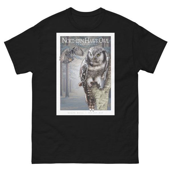 Northern Hawk-Owl - Unisex classic tee - Image 3