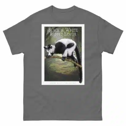 Black and White Ruffed Lemur - Unisex classic tee - Image 5