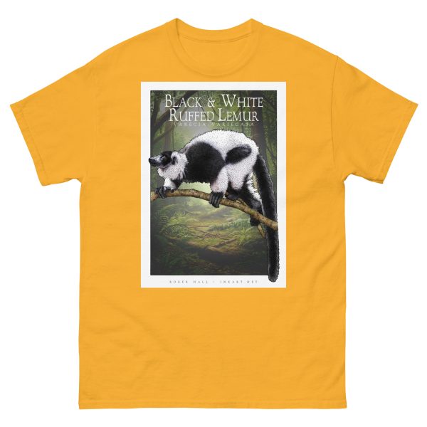 Black and White Ruffed Lemur - Unisex classic tee - Image 9