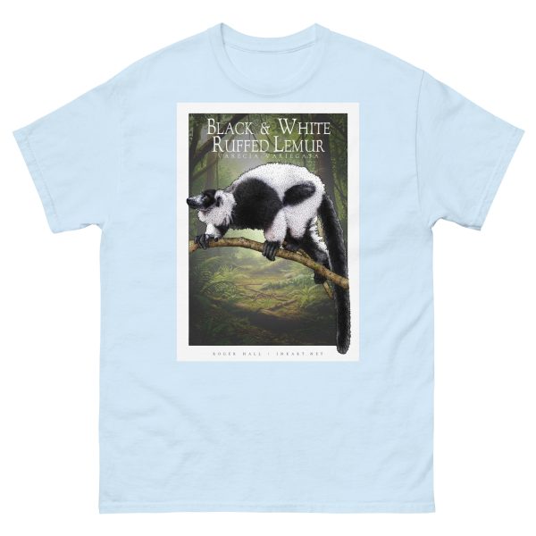 Black and White Ruffed Lemur - Unisex classic tee - Image 11