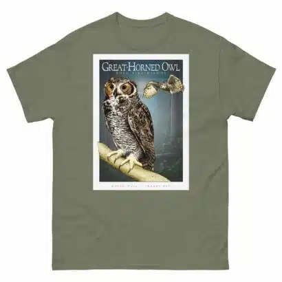 Great-Horned Owl - Unisex classic tee - Image 6