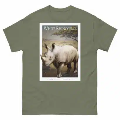 White Rhinoceros - Unisex classic tee - Image 6