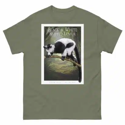 Black and White Ruffed Lemur - Unisex classic tee - Image 6