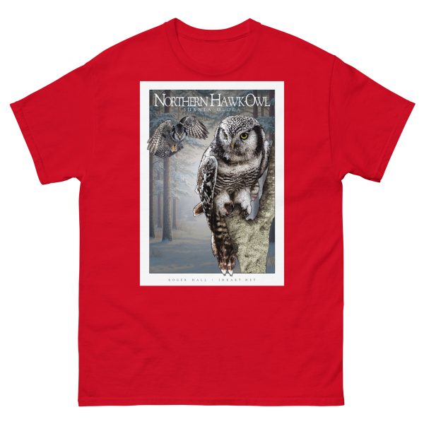Northern Hawk-Owl - Unisex classic tee - Image 4