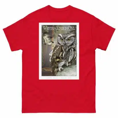 Western Screech Owl - Unisex classic tee - Image 4