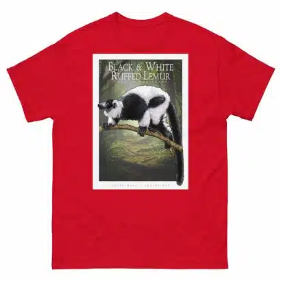 Black and White Ruffed Lemur - Unisex classic tee - Image 4