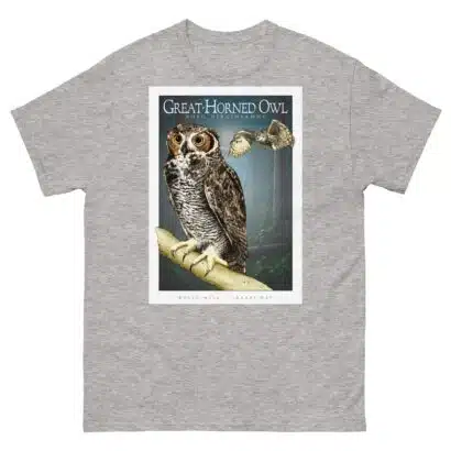 Great-Horned Owl - Unisex classic tee - Image 10