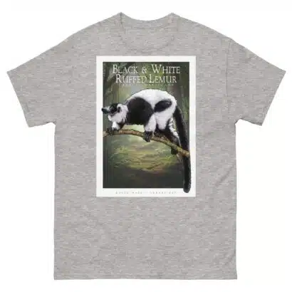 Black and White Ruffed Lemur - Unisex classic tee - Image 10