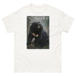 Fine art illustration of an Asian Black Bear printed on a high-quality 100% unisex cotton t-shirt.