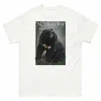 Fine art illustration of an Asian Black Bear printed on a high-quality 100% unisex cotton t-shirt.