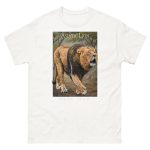 Fine art illustration of an Asiatic Lion printed on a high-quality 100% unisex cotton t-shirt.