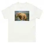 Fine art illustration of a Brown Bear printed on a high-quality 100% unisex cotton t-shirt.