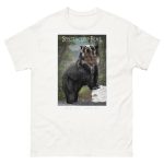 Fine art illustration of a Spectacled or Andean Bear printed on a high-quality 100% unisex cotton t-shirt.
