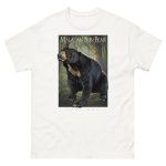 Fine art illustration of a Malayan Sun Bear printed on a high-quality 100% unisex cotton t-shirt.