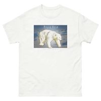Fine art illustration of a Polar Bear printed on a high-quality 100% unisex cotton t-shirt.