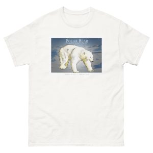 Fine art illustration of a Polar Bear printed on a high-quality 100% unisex cotton t-shirt.
