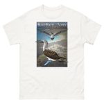 Fine art illustration of a Blue-Footed Booby printed on a high-quality 100% unisex cotton t-shirt.