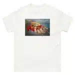 Fine art illustration of a Sally Lightfoot Crab printed on a high-quality 100% unisex cotton t-shirt.
