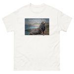 Fine art illustration of a Galapagos Fur Seal printed on a high-quality 100% unisex cotton t-shirt.