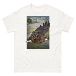 Fine art illustration of a Madagascar Fish or Sea Eagle printed on a high-quality 100% unisex cotton t-shirt.