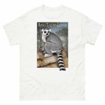 Fine art illustration of a Ring-Tailed Lemur printed on a high-quality 100% unisex cotton t-shirt.