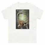 Fine art illustration of a Mongoose Lemur printed on a high-quality 100% unisex cotton t-shirt.