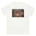 Fine art illustration of a Sonoran Mountain Kingsnake printed on a high-quality 100% unisex cotton t-shirt.