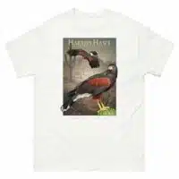 Fine art illustration of a Harris's Hawk printed on a high-quality 100% unisex cotton t-shirt.