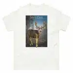Fine art illustration of a Mule Deer printed on a high-quality 100% unisex cotton t-shirt.