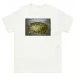 Fine art illustration of a Red-Eared Slider printed on a high-quality 100% unisex cotton t-shirt.