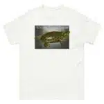 Fine art illustration of a Western Painted Turtle printed on a high-quality 100% unisex cotton t-shirt.
