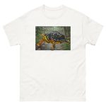 Fine art illustration of a Spotted Turtle printed on a high-quality 100% unisex cotton t-shirt.