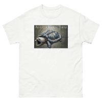 Fine art illustration of an Alligator Snapping Turtle printed on a high-quality 100% unisex cotton t-shirt.