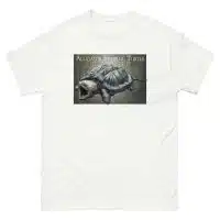 Fine art illustration of an Alligator Snapping Turtle printed on a high-quality 100% unisex cotton t-shirt.