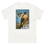 Fine art illustration of a Peregrine Falcon printed on a high-quality 100% unisex cotton t-shirt.