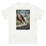 Fine art illustration of a Cooper's Hawk printed on a high-quality 100% unisex cotton t-shirt.