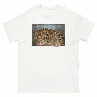Fine art illustration of a Mojave Rattlesnake printed on a high-quality 100% unisex cotton t-shirt.