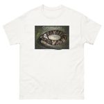 Fine art illustration of a Cottonmouth printed on a high-quality 100% unisex cotton t-shirt.