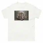 Fine art illustration of a Timber Rattlesnake printed on a high-quality 100% unisex cotton t-shirt.