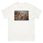 Fine art illustration of an Eastern Milk Snake printed on a high-quality 100% unisex cotton t-shirt.