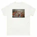 Fine art illustration of an Eastern Milk Snake printed on a high-quality 100% unisex cotton t-shirt.