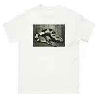 Fine art illustration of a Marbled Salamander printed on a high-quality 100% unisex cotton t-shirt.